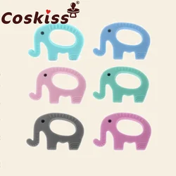 Coskiss 1pcs BPA Free Animal Silicone Elephant Teethers Food Grade Baby Teething Product DIY Baby Necklace Nursing Toy Gift