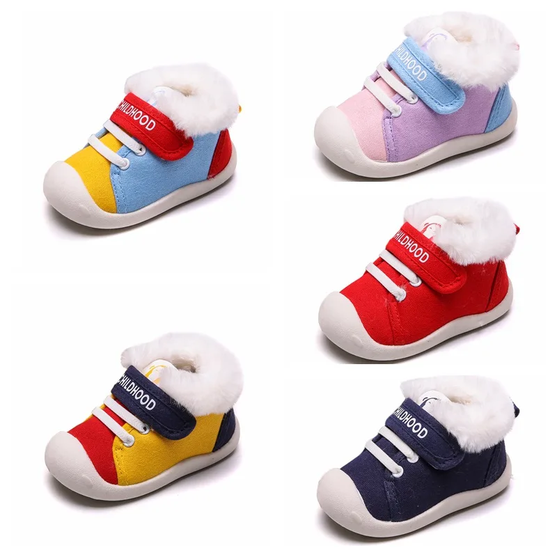 

Baby Kid Shoes Casual Baby Boys Girls Soft Bottom Breathable Indoor Canvas Cotton Shoes