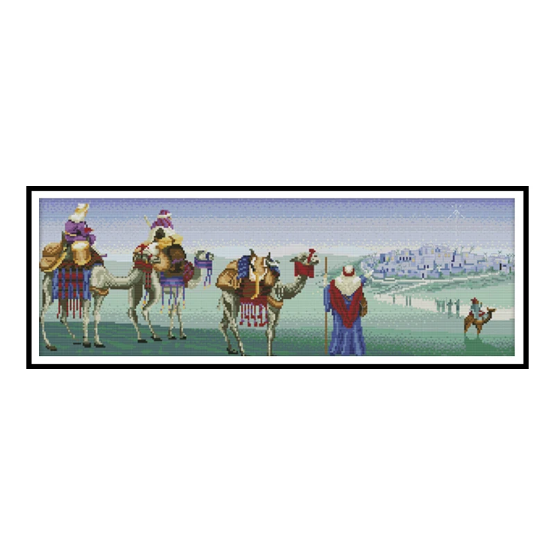 Ship of The Desert Joy Sunday Counted Cross Stitch Sets DIY Embroidery Kits 11CT 14CT Printed on Canvas Handmade Needlework | Дом и сад