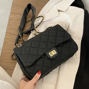 

women famous brand Black Quilted Retro small Bag Women's Bag 2020 Luxury Handbags Women Bags Designer Sac A Main Femme