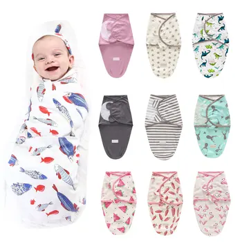 

Newborn Baby Cocoon Sleeping Bag Boy Muslin Blanket Wrap Sleepsack Infant Girl Kids Swaddle With Arms Up Sleep Sack