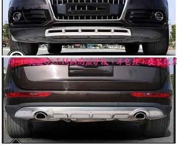 

car-styling For Audi Q5 2013-2018 metal front + rear bumper bottom guard protector with key hole accessories