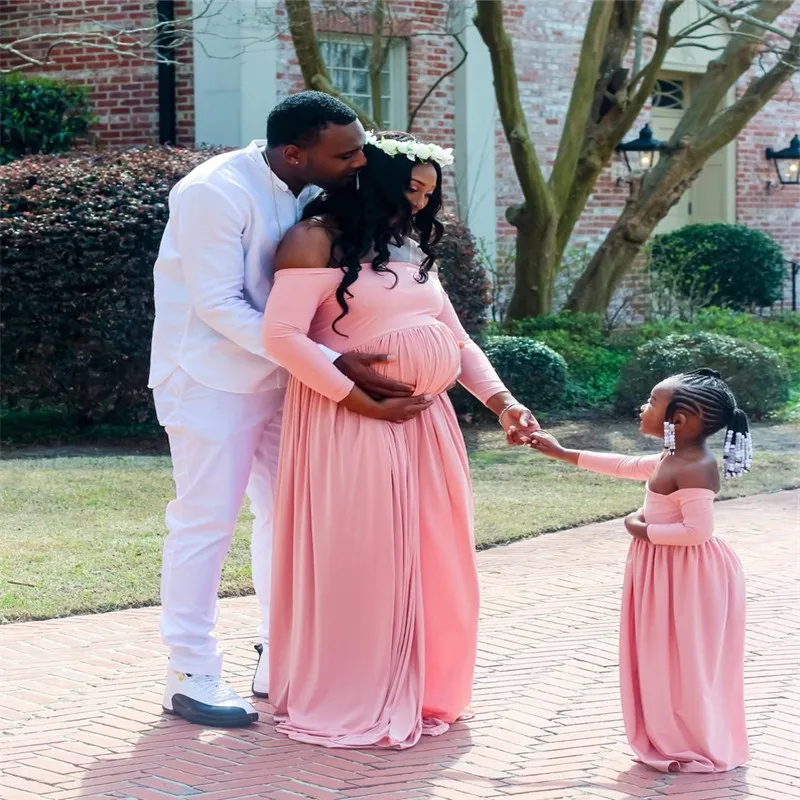 Платье для беременных фотосъемки платье с длинным рукавом женщин одежда мамы и