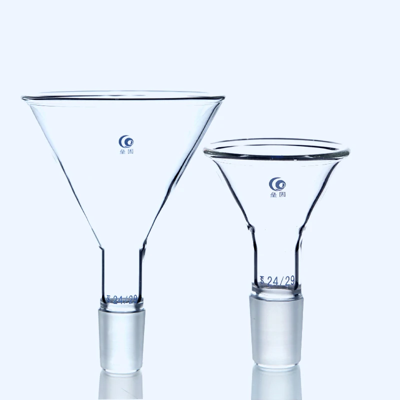 

1Pcs Clear 50mm to 150mm Glass Conical Feed Funnel With Standard Ground-in Mouth For Using In Lab Experiment Supply