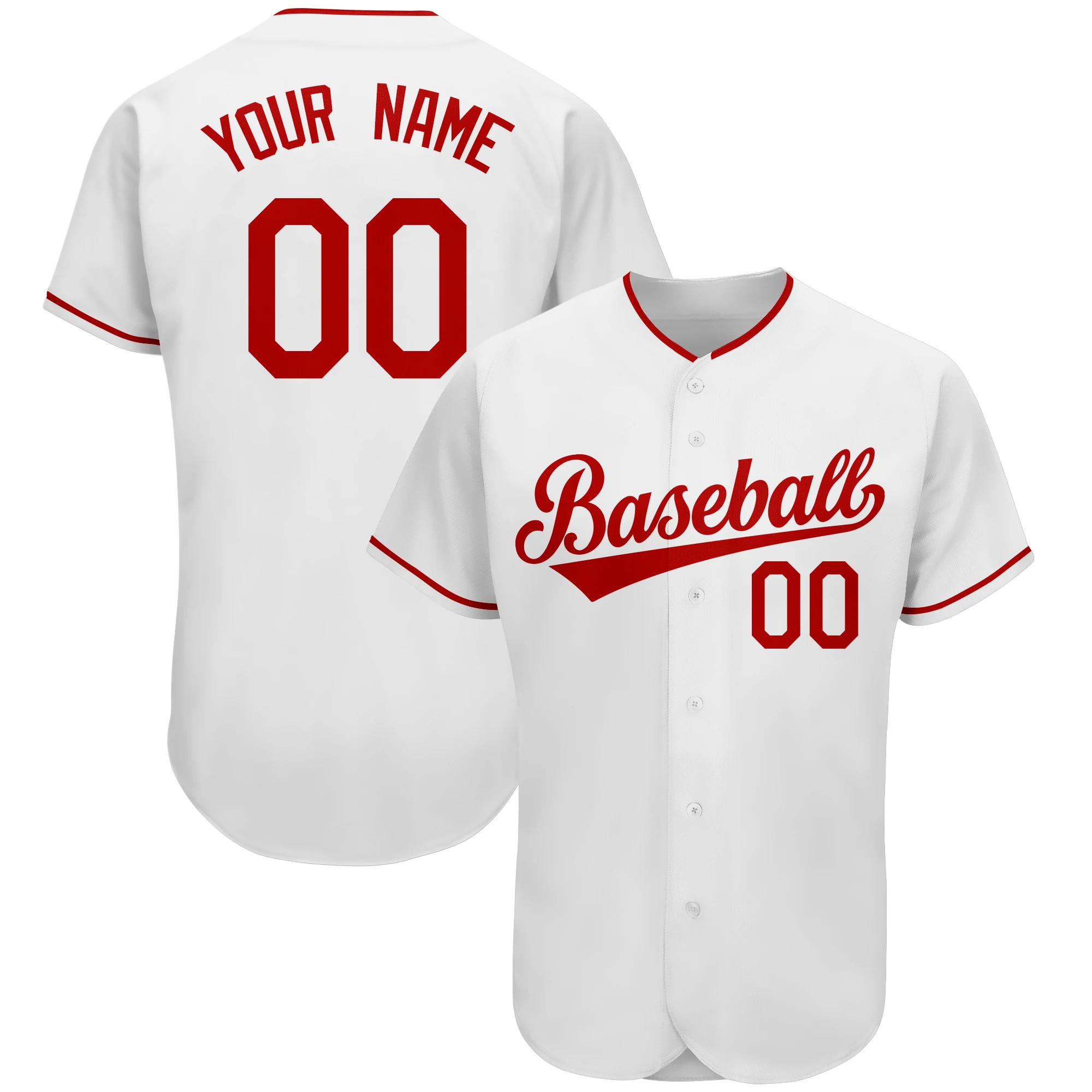 Custom Stitched Baseball Jersey Embroidery Team Name Number Breathable