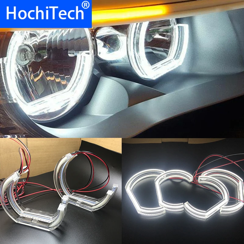 

for BMW 1995-2000 E39 5 series pre-facelift Car styling High Quality DTM Style White Crystal LED angel eyes Day light DRL