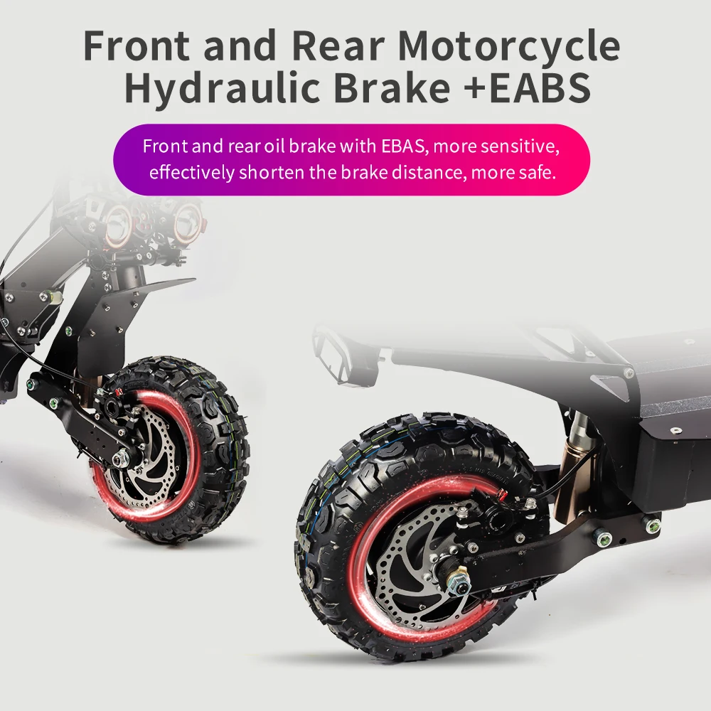 Halo Knight Powerful 60V 5600W Electric Scooter With Seat 11inch Off Road Dual Motor EScooter Folda