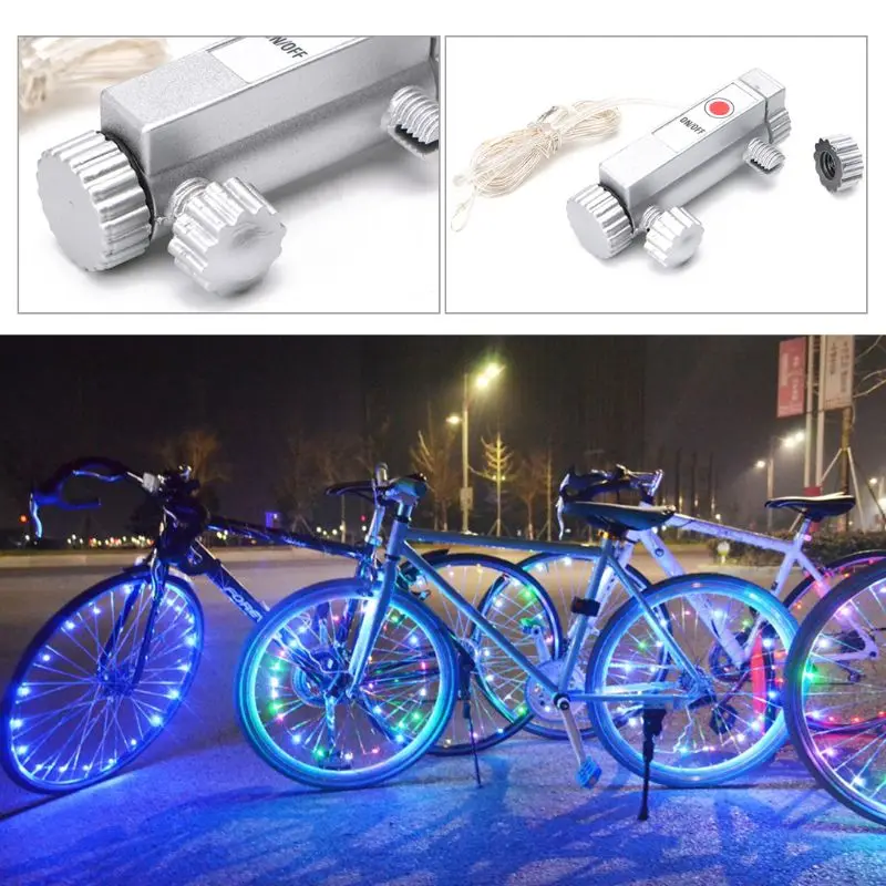 

20 LED Bicycle Spoke Light Safety Cycling Night Lamp Wheel Lights Fashion Cool MTB Bike Parts Hub Light Tire Waterproof