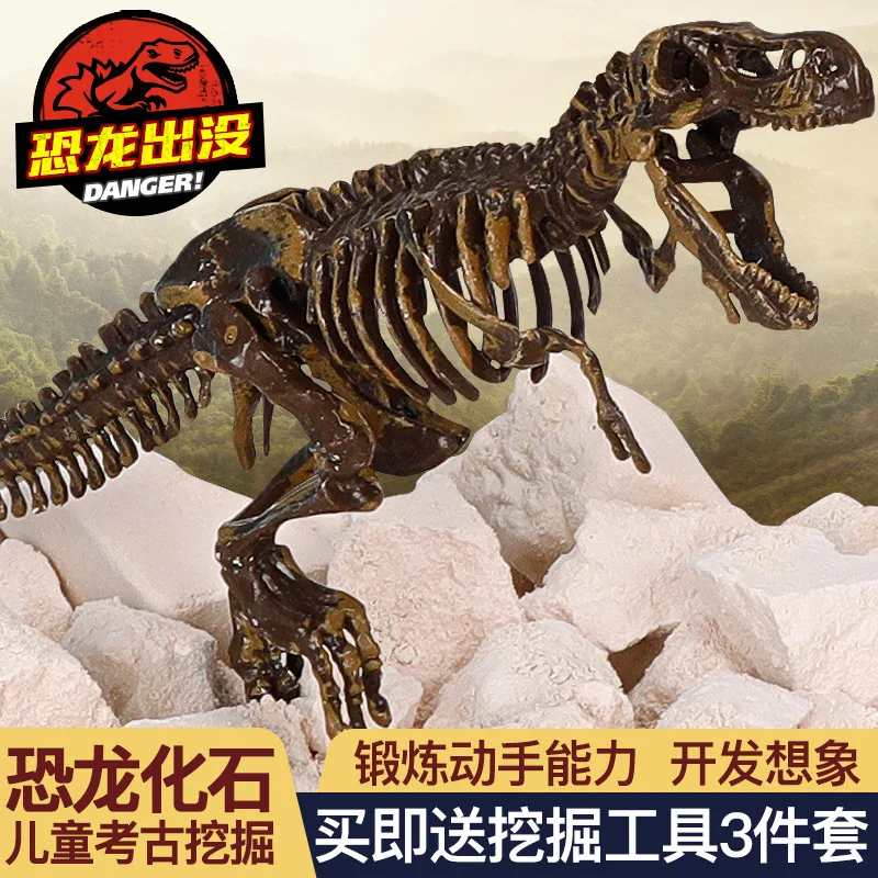 

Xin si te Dinosaur Fossil Archeology Dinosaur Skeleton Model Dig Educational Toy Model Animal Model Decoration