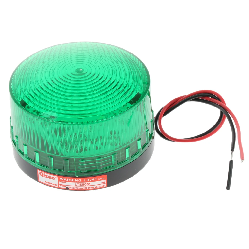 

12V Flash Strobe / Always on Warning Light Round Signal Beacon Lamp Green