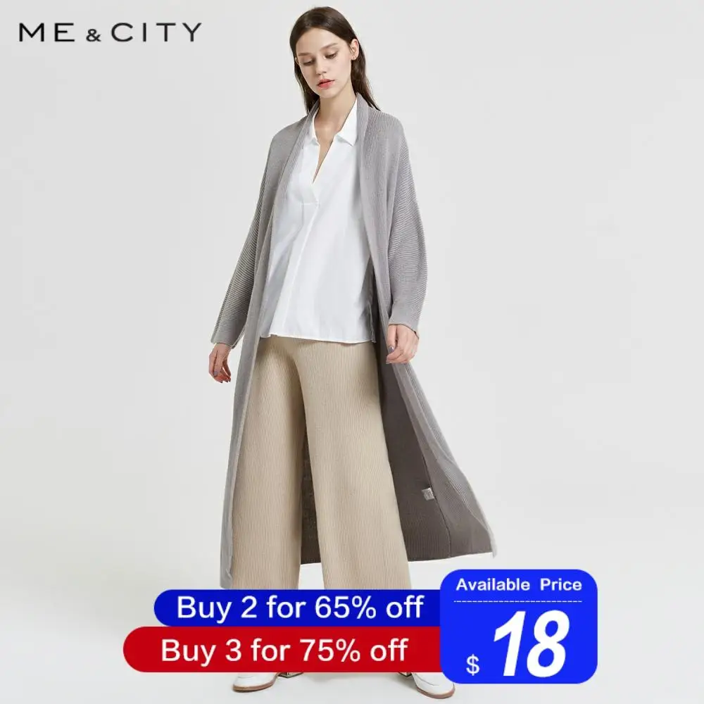 ME& CITY, вязаный женский свитер, Осень-зима, модная одежда, элегантный кардиган, высокая уличная мода, Женский офисный кардиган, свитер