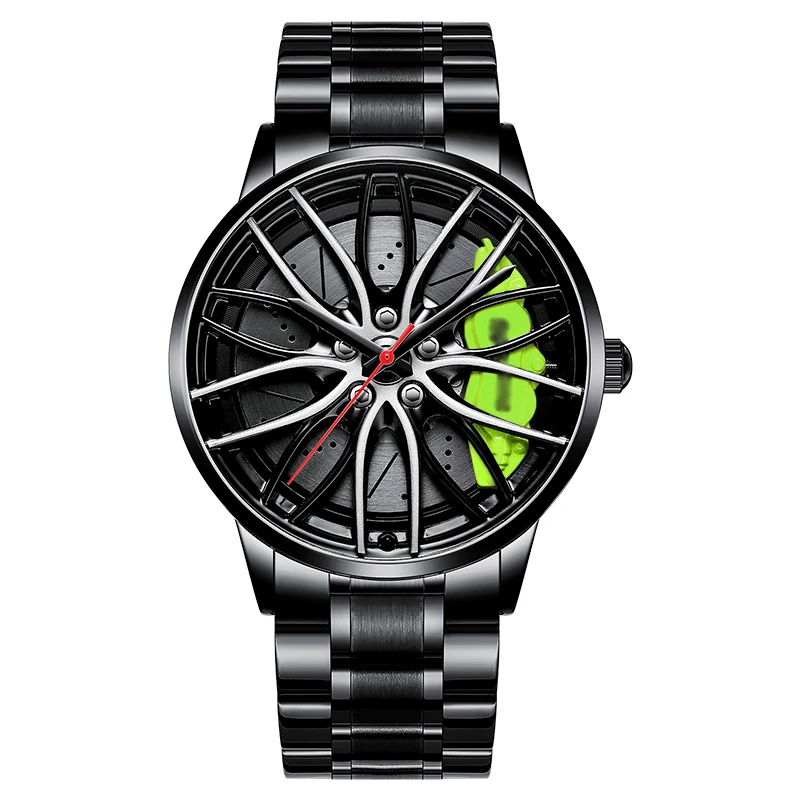 Men's Watches Waterproof Wheel Watch Car Rim Watch Quartz Men's Sports Watches For Men Clock Mens Spinning Watches 