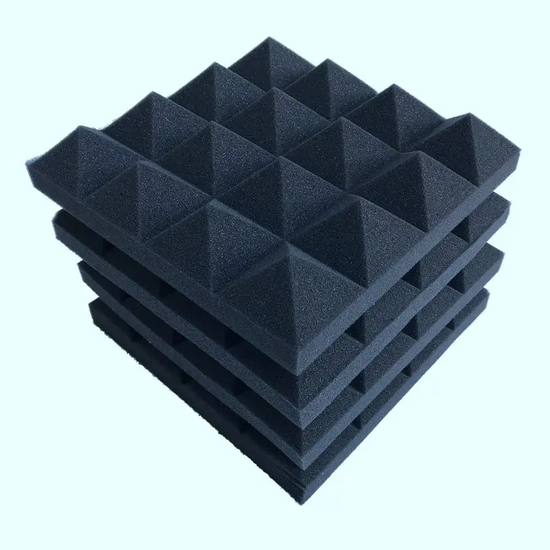 ABSF 12 шт звукоизоляция пена звукопоглощение Пирамида студия лечение стеновые панели 25*25*5 см акустическая пена