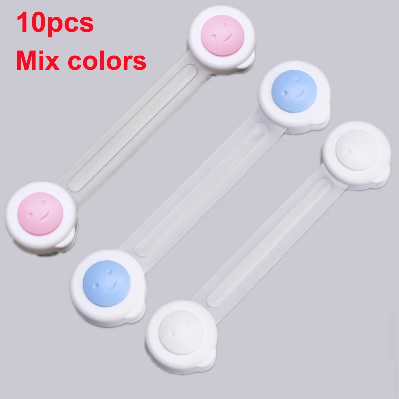 10pcs-Mix colors 5/10 шт./лот Многофункциональный замок безопасности для малышей и детей постарше Детская безопасность защиты холодильники безопасный дом для вашего ребенка, дети ящик предохранительная защелка - Цвет: 10pcs-Mix colors
