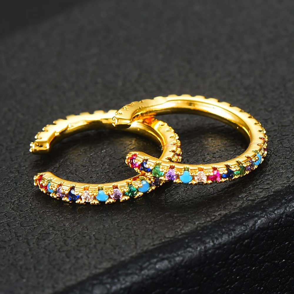 GODKI Brazil Multicolor Ear Cuff Earring For Women Wedding Cubic Zircon Brincos boucle d'oreille Trendy Bohemia Jewelry HOT
