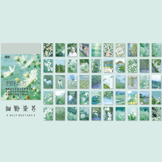 Warm 366pcs Of Van Gogh Color Multi-Style Plant Kraft Paper Diary Stickers Aesthetics Bullet Journal Art Supplies Material Paper 19