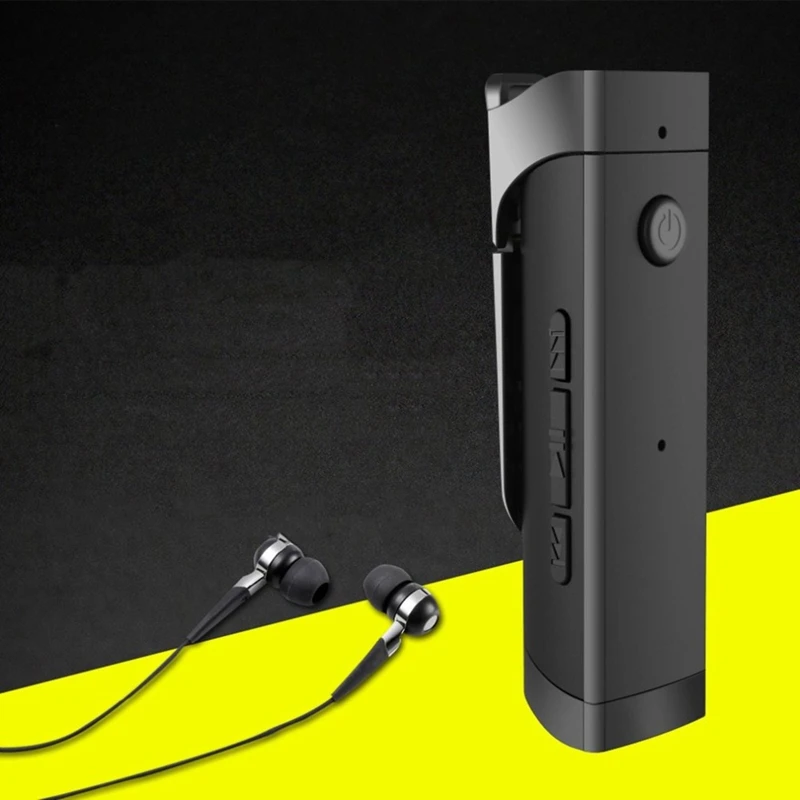 BESTBluetooth аудио приемник воротник клип Тип беспроводной адаптер для смартфона гарнитура стерео аудио адаптер, черный