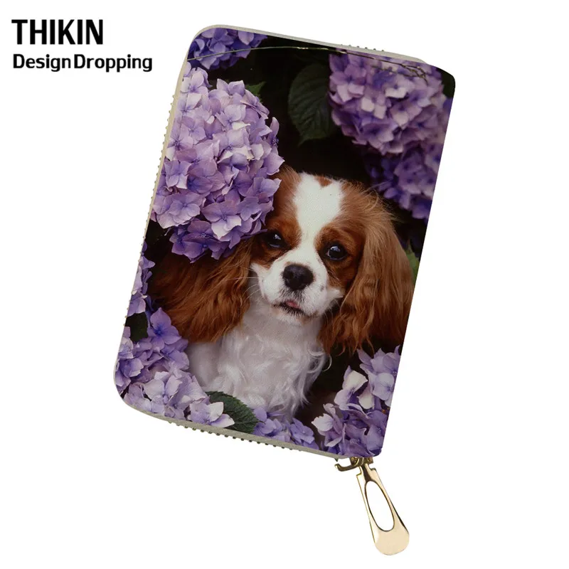 Женский кошелек THIKIN Cute Bernese Mount Dog, держатели для кредитных карт, испанская собака, из искусственной кожи, держатель для паспорта для путешествий, для женщин