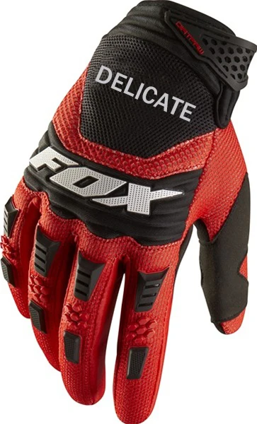 US $11.65 Delicate Fox Scooter Locomotive Motocross Glove MX Dirt Bike Pawtector Motorbike Black Red Gloves