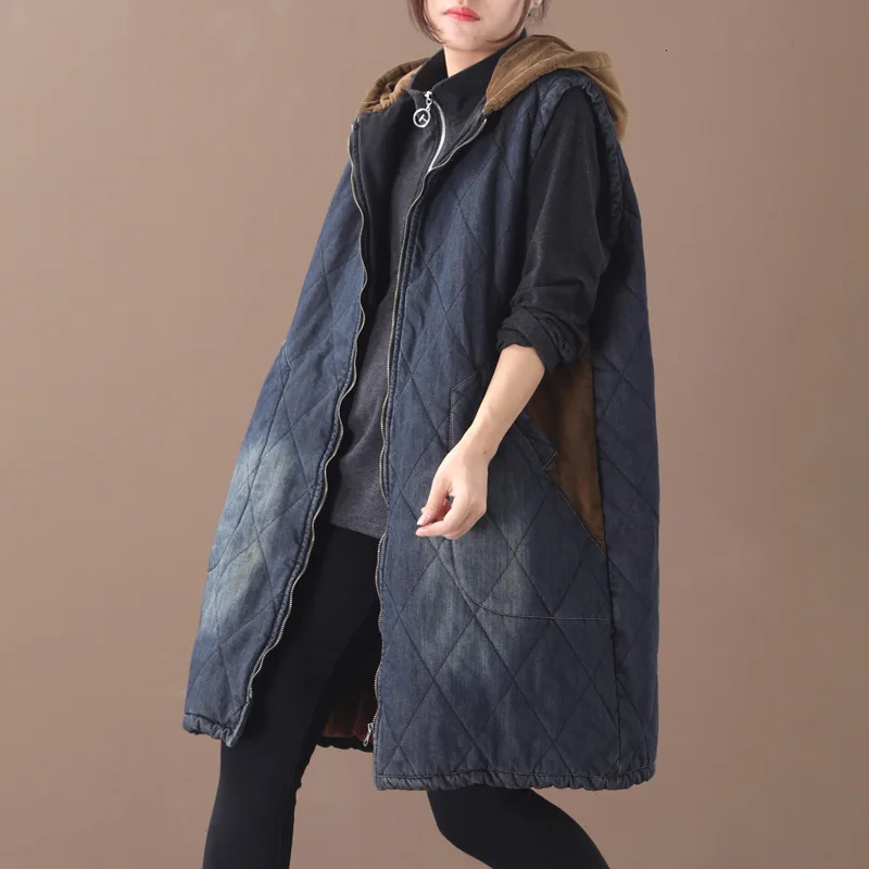 Max LuLu модная Корейская женская одежда в стиле панк, женская зимняя утепленная жилетка с капюшоном, винтажная длинная куртка без рукавов, джинсовые куртки