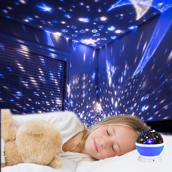 

Linson 3 Colors LED Rotating Projector Starry Sky Night Lamp Romantic Projection Light Moon Sky Romantic Night Light Novelty