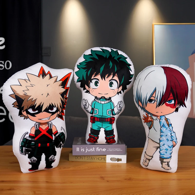 

Подушка плюшевая в стиле аниме Bakugou Katsuki Todoroki Shoto Midoriya Izuku, 1 шт., 45 см