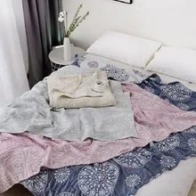 Хлопок муслиновое одеяло кровать диван путешествия дышащий шик Мандала стиль большой мягкий плед Para одеяло