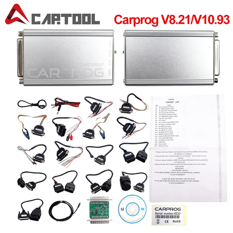 CARPROG V8.21 автомобильный Prog полный набор V10.05 V10.93 Авто ECU программист Инструменты для