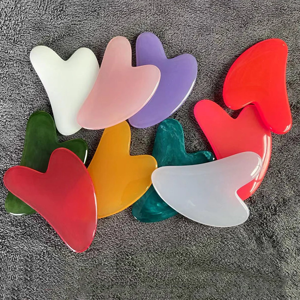 Beautiful Heart Shape SPA Massage Beeswax Gua Sha Scraping Scraper Face Massager Guasha Board Tool for | Красота и здоровье