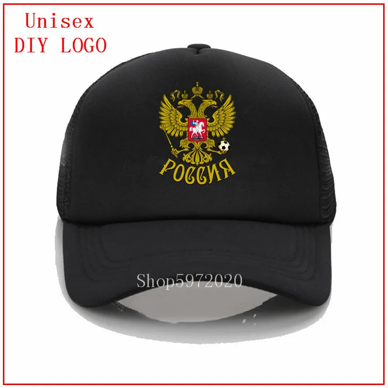 32 State Emblem Russia Eagle Football Soccer Print Baseball Hat Summer Mesh Sun Cap Hipster women caps men visor hat | Аксессуары для