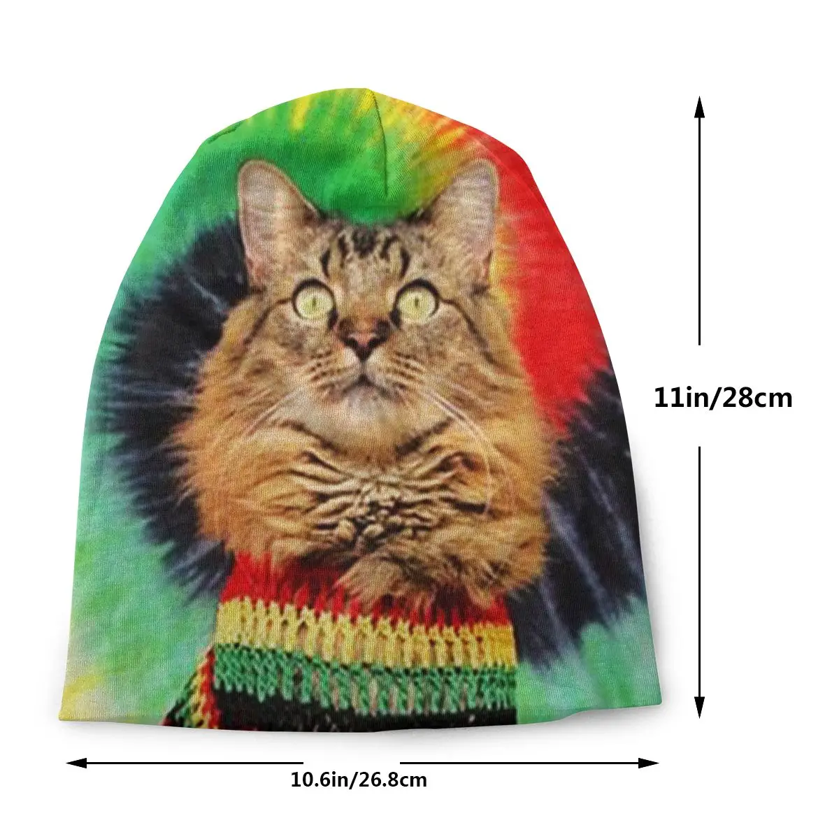 Rasta Cat, регги, унисекс, для взрослых, Повседневная шапка, уличная, ветрозащитная, вязанная, лыжная, с рукавом, Skully, шапочки, шапка