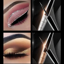 1 шт. черный цвет жидкая подводка для глаз Мощный водонепроницаемый анти-пот и анти-масло ormulation форма ручки с ультратонкой головкой щетки