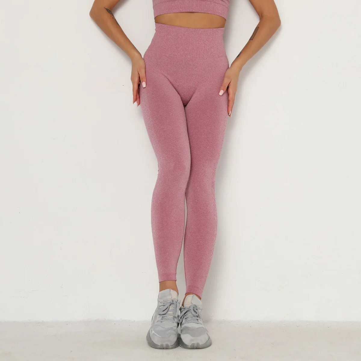 Women Gym Yoga Seamless Sports Pants Push Up Leggings Stretchy High Waist Athletic Exercise Fitness Leggings Activewear Pants
