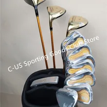 Клюшка для гольфа, левая рука, катана, набор мечей, драйвер+ 3/5, Фарватер, дерево+ железо+ Клин+ клюшка, графит, клюшка для гольфа, без сумки