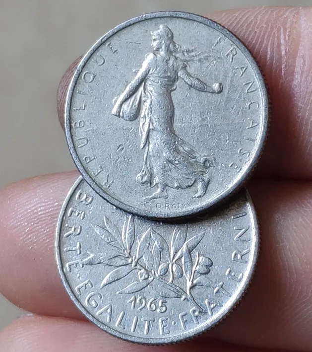19 мм Франция, настоящая монета, оригинальная коллекция
