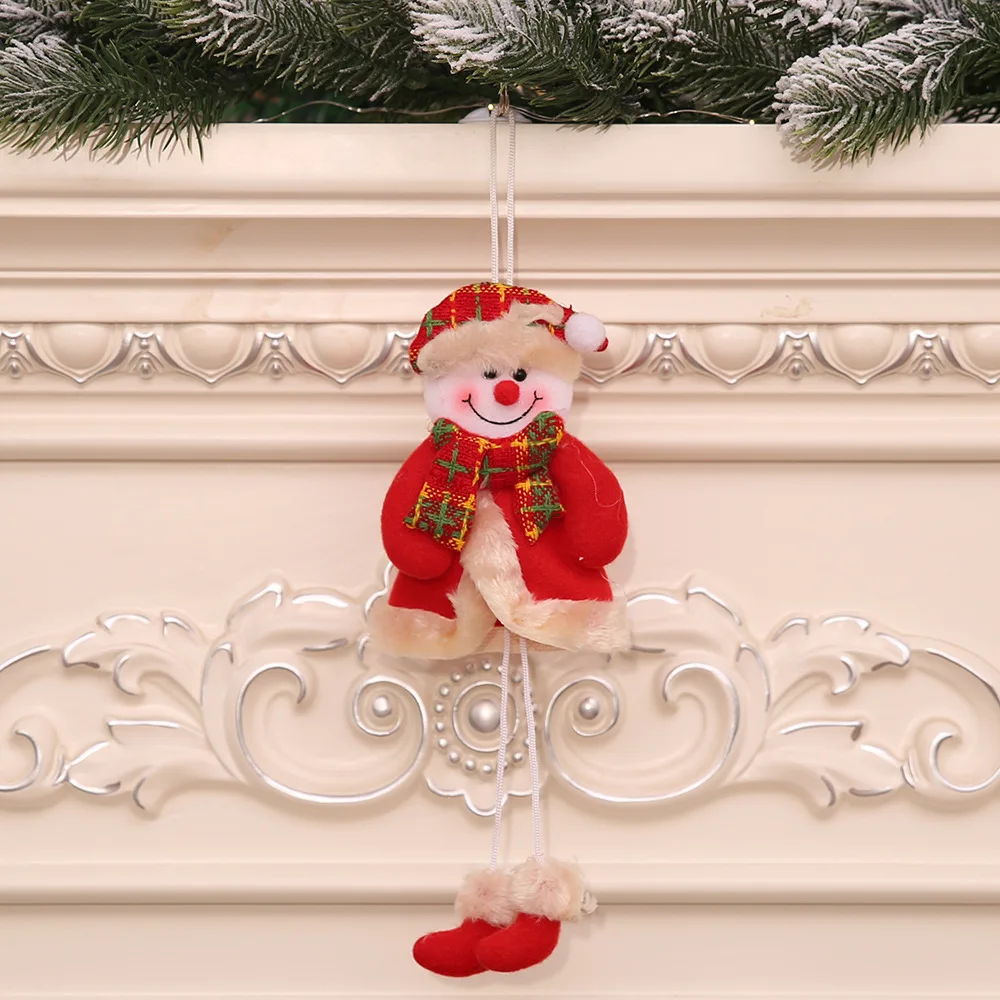 Подвески для рождественских украшений, игрушка для улицы, рождественская елка, подвесные украшения, Санта Клаус, снеговик, медведь, лось, кукла для домашнего декора, детский подарок - Цвет: 1905-Snowman