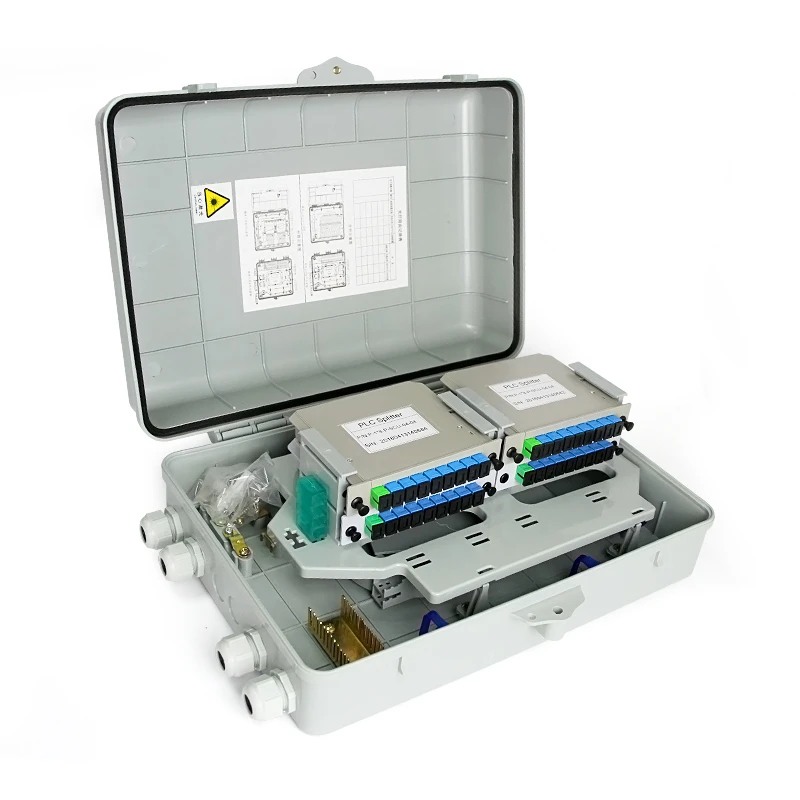 1X32 Splitter Fiber Optical Box FTTH PLC Splitter Box for 4*1X8 2*1X16 Optical Splitter SC APC