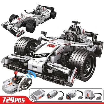 

729PCS City F1 Racing Car Remote Control Brand RC Car Electric Building Blocks Bricks Toys for Children Gifts