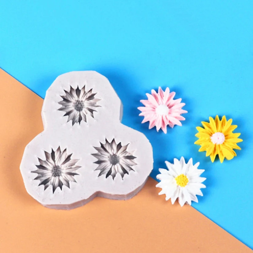 Wilde Chrysantheme Gänseblümchen Blume Silikonform Sugarcraft Schokolade Cupcake Fondant Kuchen Dekorieren Werkzeuge – Detail 11