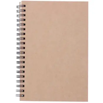 

Retro Kraft Coil Sketch Sketchbooks Blank Notebook Creative Notebook School Stationery(Kraft paper and white)