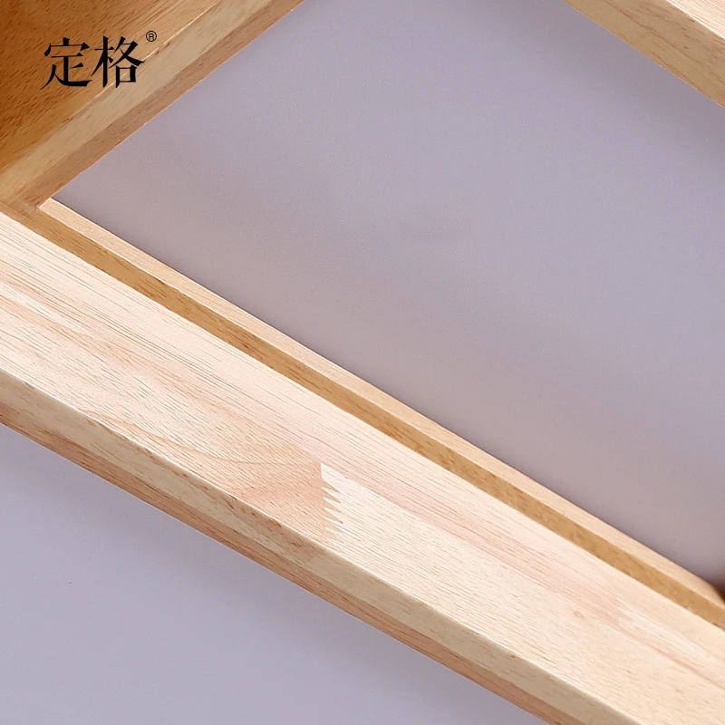 

Nordic simple real log rectangle LED living room dining room ceiling ceiling light non - style light