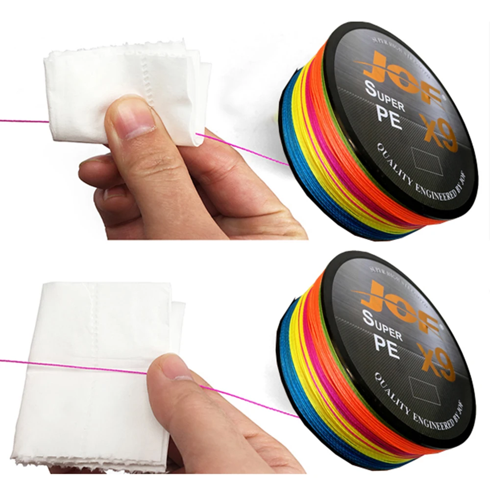JOF 9 Weaves Fishing Line 500M 300M 100M 9 Strands Braided Fishing Line Multifilament PE Line 20 24 35 40 50 65 80LB JOF 9 Weaves Fishing Line 500M 300M 100M 9 Strands Braided Fishing Line Multifilament PE Line 20 24 35 40 50 65 80LB