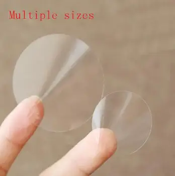 

1.3/1.6/1.9/2.5/3.2/5cm Round circle Blank Transparent self Adhesive Labels Seal Stickers clear plastic PVC Sealing sticke