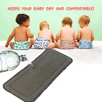 

2 Pcs Reusable Washable Diapers Inserts Flannel Inserts Boosters Liners for Baby Diapers Cover Nappies Insert