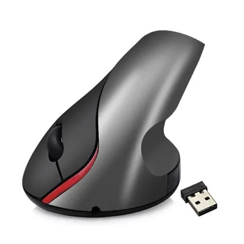 

USB Rechargeable Wireless Mouse Vertical Mouse Ergonomic Optical 2400 DPI Mause for Windows MAC OS PC Laptop Office