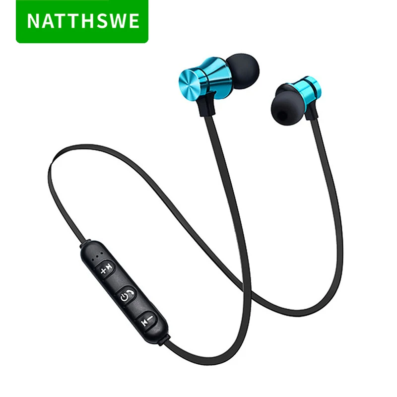 Магнитные беспроводные bluetooth наушники NATTHSWE XT11 музыкальные Спортивные