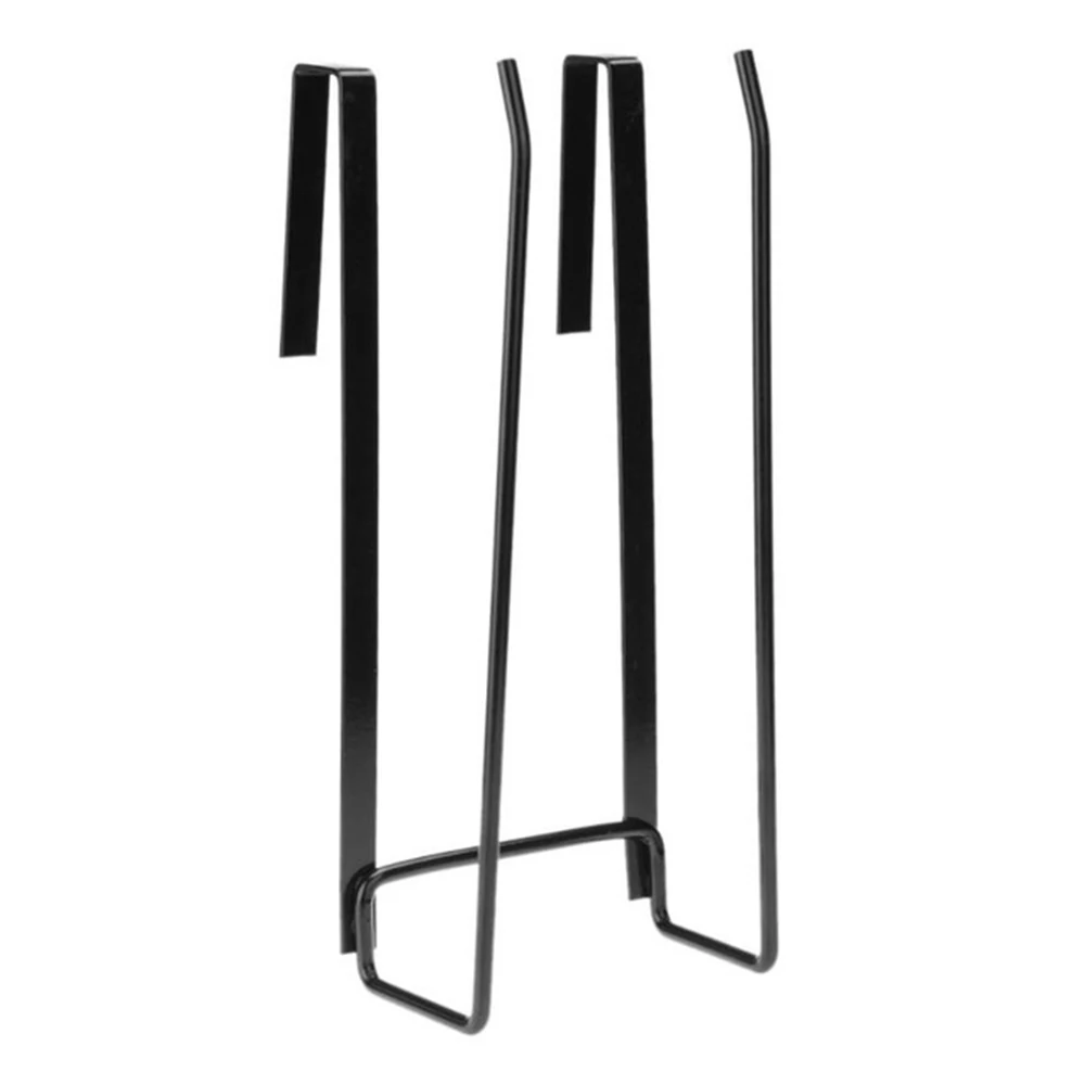 Punch Free Cabinet Door Paper Holder Kitchen Organizer Tissue Holder Hanging Bathroom Roll Paper Holder Creative Towel Rack - Цвет: Black Paper Holder