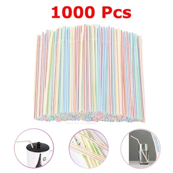 1000 Pcs Plastic Straws 1