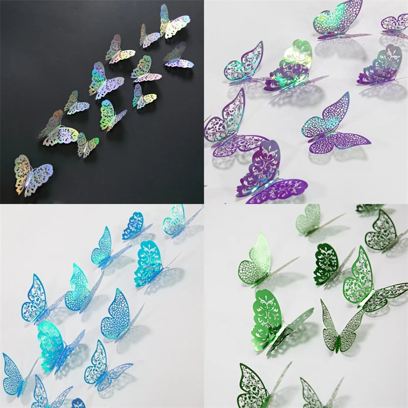 Amaonm 3D Butterfly Wall Decor – 60pcs Removable PVC Wall Stickers In 5 Styles, 3 Sizes For Kids Room, Nursery