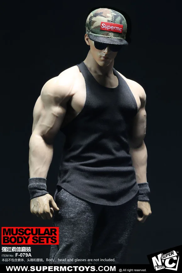 SUPERMC TOYS1/6 F-079 Мужская модная одежда с шапкой кроссовки модель для M34 M35 сильный мусль фигуры тела
